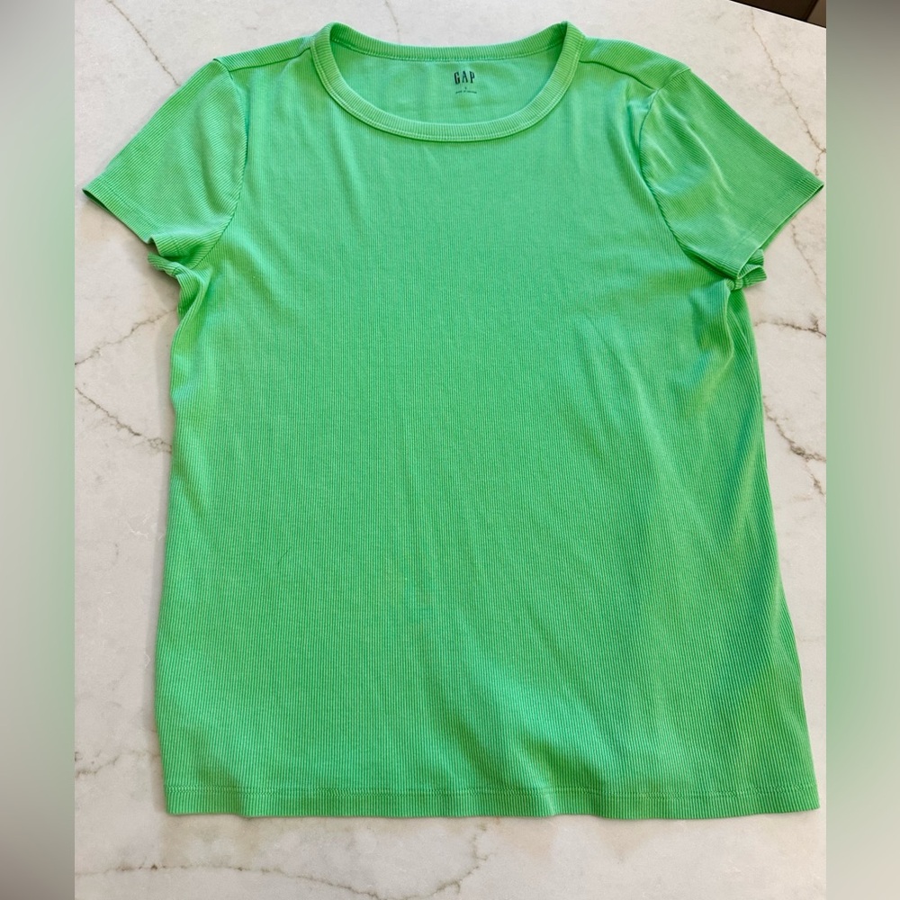 GAP Green Fitted Short Sleeve T-Shirt